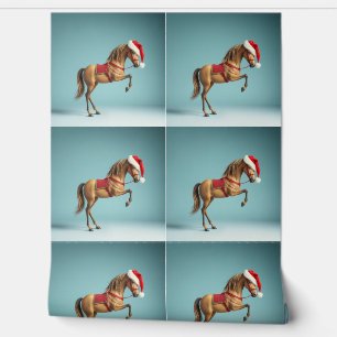 Festive Equestrian Bliss: Horse inChrist Wallpaper