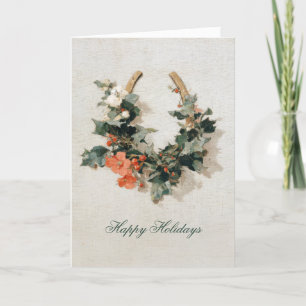 Festive Equestrian Business Photo Christmas Holiday Card