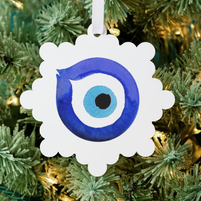 Festive Evil Eye Ornament Card (Insitu (Tree))