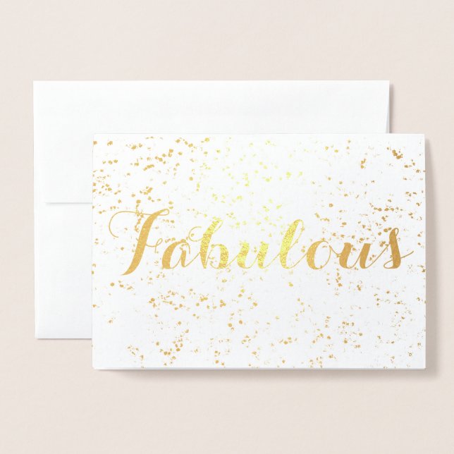 Festive Fabulous Birthday Foil Card (Front With Envelope)