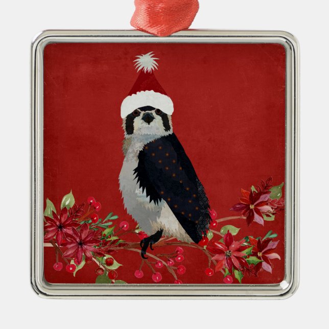 FESTIVE FALCON METAL ORNAMENT (Front)