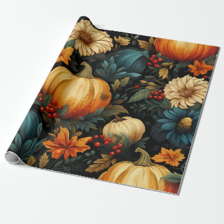 Festive Fall Foliage Wrapping Paper