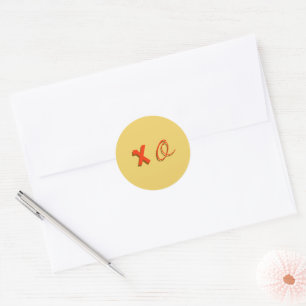 Festive Fall Red and Gold Type "XO" Envelope Seal