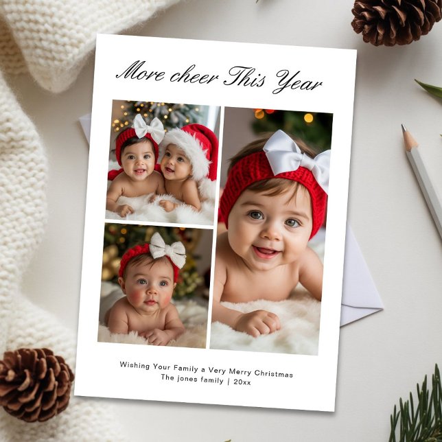 Festive Family Greeting – More Cheer This Year Hol Holiday Card (Creator Uploaded)