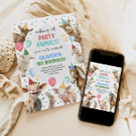 Festive Farm Barnyard Party Animals Boys Birthday Invitation<br><div class="desc">This invitation is all about combining the magic of farms with a playful twist. We've got adorable farm animals,  colourful balloons in vibrant shades of red,  blue,  green,  yellow,  and a sprinkle of confetti to set the stage for a barnyard bash like no other!</div>