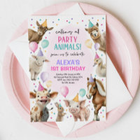 Festive Farm Barnyard Party Animals Girls Birthday