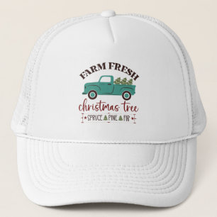 festive farm fresh Christmas tree  Trucker Hat