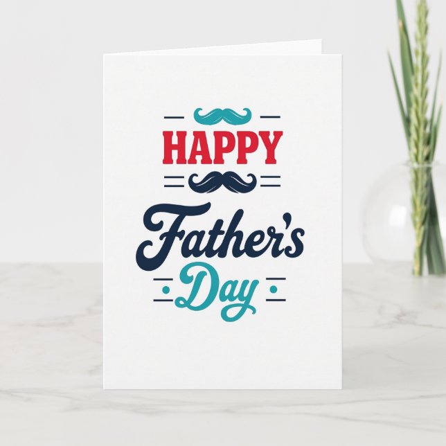 Festive Fathers Day Script Card (Front)