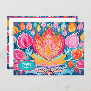 Festive Fauvist Diwali Greetings Postcard