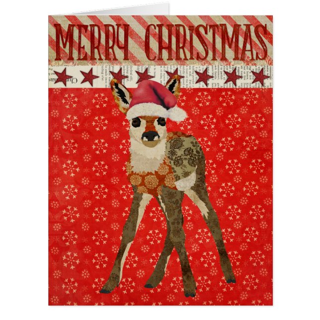 Festive Fawn Christmas Card (Front)