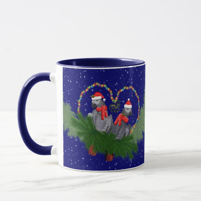 Festive Featherballs Mug (Left)