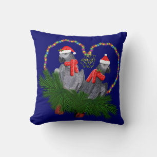 Festive Featherballs Pillow (Navy)