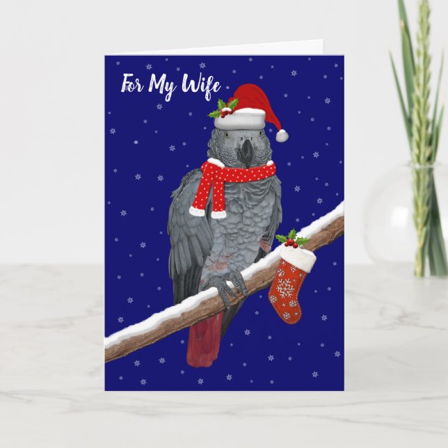 Festive Feathers (Wife) Card (Front)
