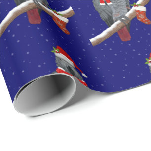 Festive Feathers Wrapping Paper