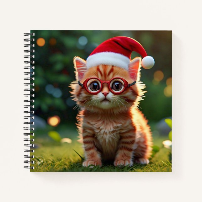 Festive Feline Holiday Cheer-56894 Notebook (Front)