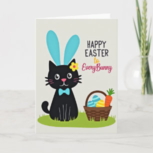 Festive Feline Spring Celebration Card