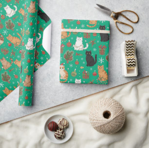 Festive Felines Christmas Wrapping Paper