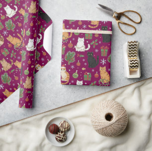 Festive Felines Christmas Wrapping Paper