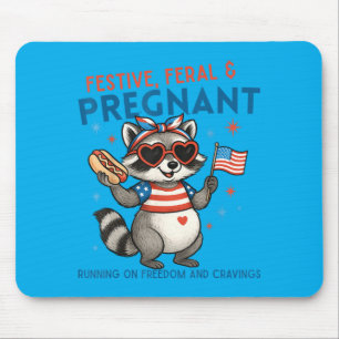 Festive Feral Pregnant Running On Dom And Cravings Mouse Pad