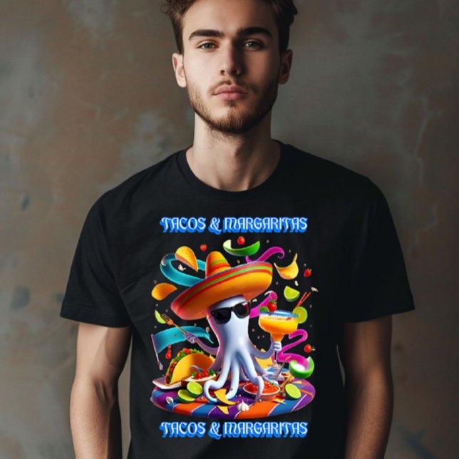 Festive Fiesta Flavours tacos and margaritas T-Shirt (Creator Uploaded)
