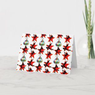 FESTIVE FIGURE SKATING CHRISTMAS DESIGNS HOLIDAY CARD