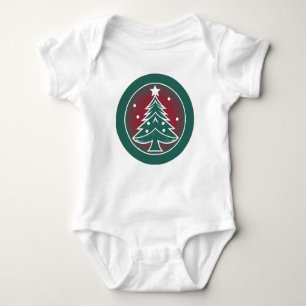 Festive Fir: A Christmas Delight Baby Bodysuit