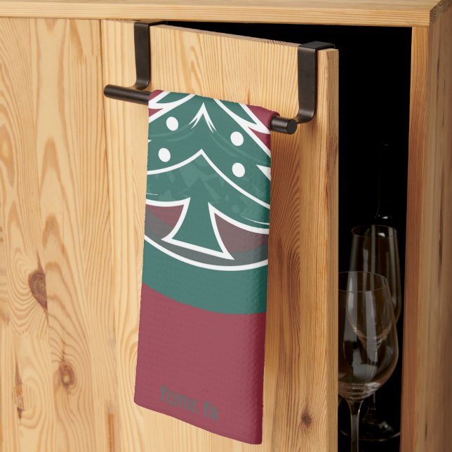 Festive Fir: A Christmas Delight Tea Towel (Thirds Fold)