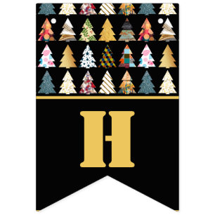 Festive Fir Trees, Christmas Party Bunting