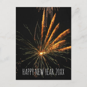 Festive Firework Photo Happy New Year 2023  Holiday Postcard