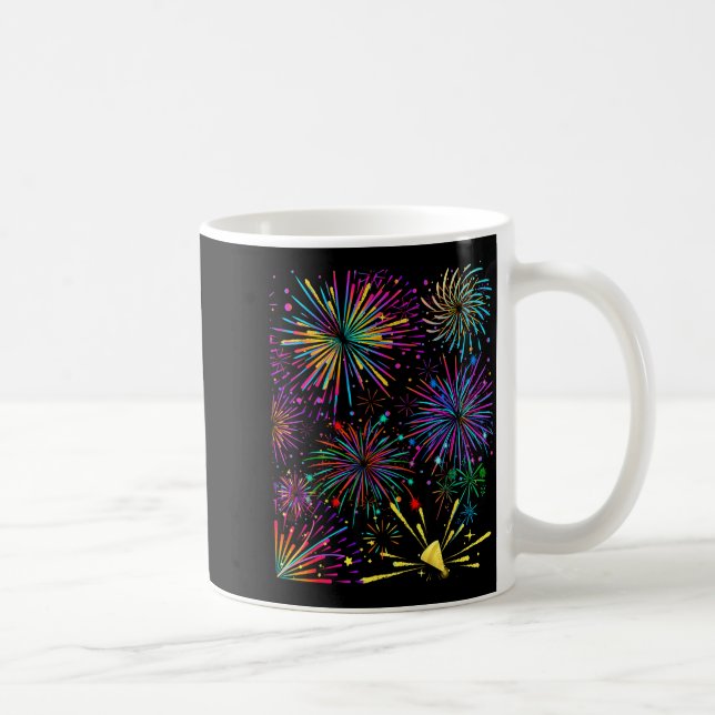 Festive Fireworks &amp; Parades Shows Holiday Chee Coffee Mug (Right)