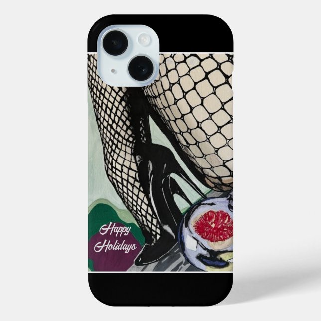 'Festive Fishnets' Painting on a  Case-Mate iPhone Case (Back)
