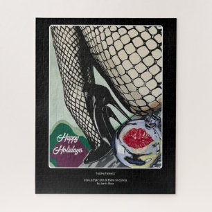 'Festive Fishnets' Painting on a Jigsaw Puzzle