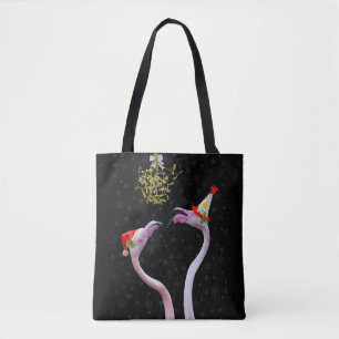 Festive Flamingos All Over Print Bag