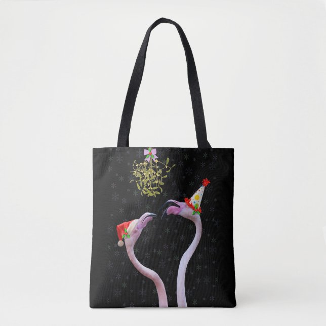 Festive Flamingos All Over Print Bag (Front)