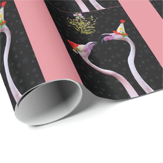Festive Flamingos Wrapping Paper (Roll Corner)