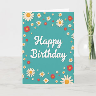 Festive Floral Birthday Card