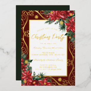 Festive Floral Frame Christmas Party