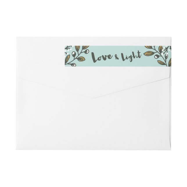 Festive Floral Hanukkah Wrap Around Label (Back)