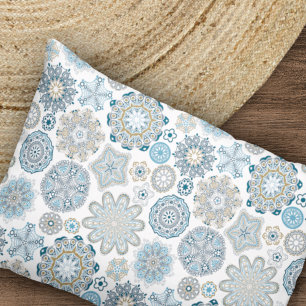Festive Floral Mandala Snow Flakes Pattern Pillowcase