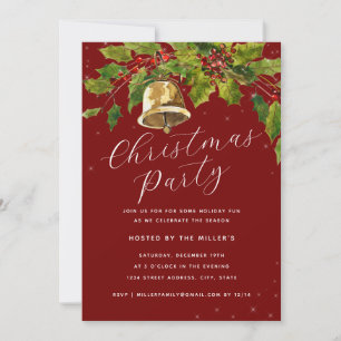 Festive Foliage Christmas Party Invitation