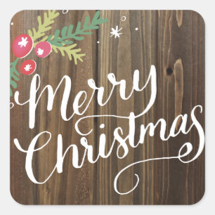 Festive Foliage Collection Square Sticker