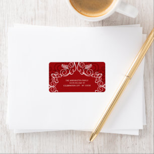 Festive Foliage Deco Frame Holiday Address Labels