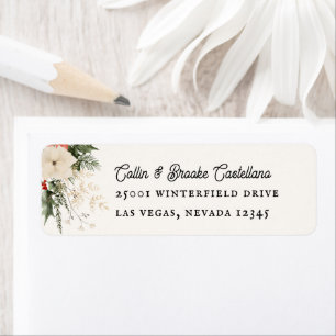 Festive Foliage Holiday Return Address Label