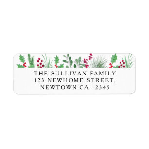 Festive Foliage Return Address Return Address Label