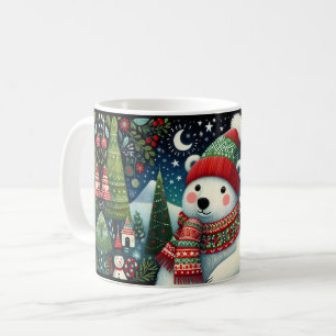 Festive Folk Art Christmas Coffee Mug