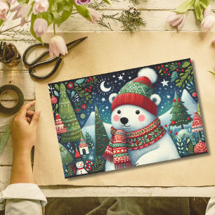 Festive Folk Art Christmas Tissue Paper