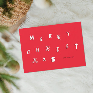 FESTIVE FONT CHRISTMAS HOLIDAY CARD