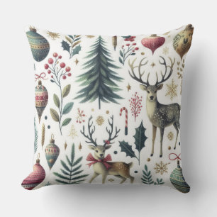 Festive Forest Friends Cushion