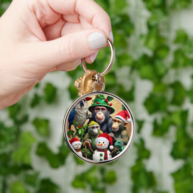 "Festive Forest Friends" Key Ring (Hand)