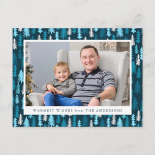 Festive Forest Holiday Photo Postcard